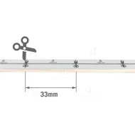 Flexible LED profile SE H4 L1000mm 24V 9.6W/m warm white 3100K