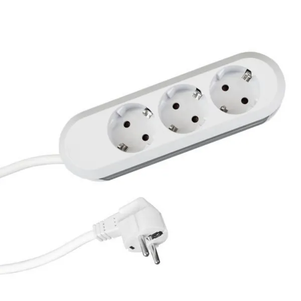 Rozečių blokas SMART 3xCEE7/3 balta laidas L3000mm