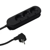 Rozečių blokas SMART 3xCEE7/3 juoda laidas L3000mm