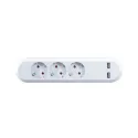 Rozečių blokas SMART 3xCEE7/3, dvigubas USB kroviklis, baltas, laidas L1500
