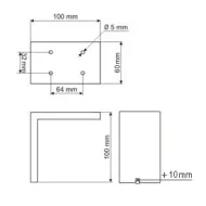 Kojelė aliuminė reguliuojama 10x60mm, H100mm