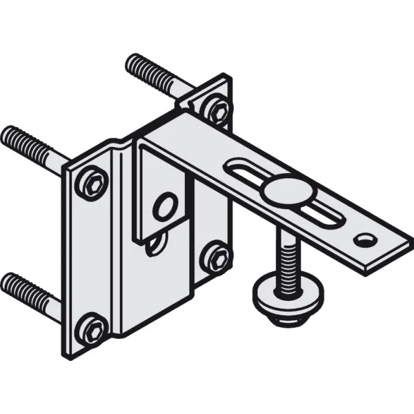Securing bracket, prevents cabinet from tipping