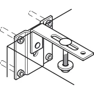Securing bracket, prevents cabinet from tipping
