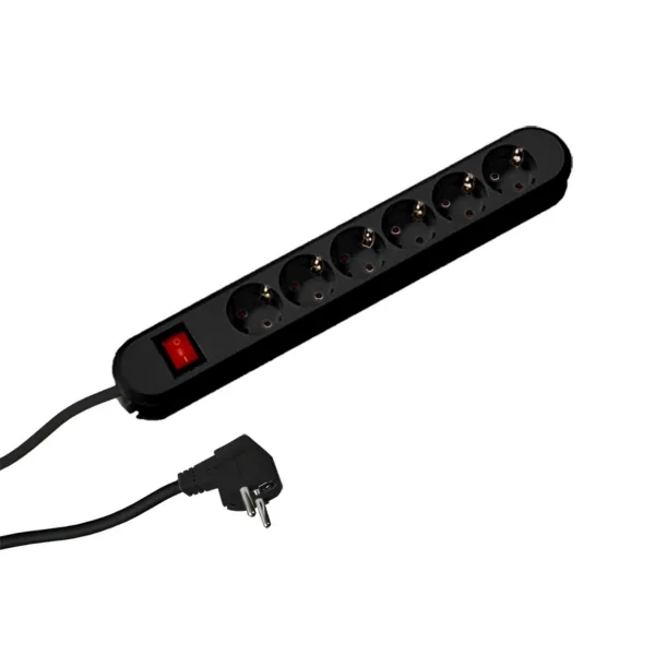 Power distributing unit SMART 6xCEE7/3 black 1xSwitch power L1.5m CEE7/7