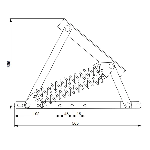 Rear single bed lifting mechanism