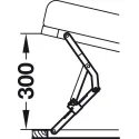 Scissor jack, in 18 stages, raising height up to 300mm