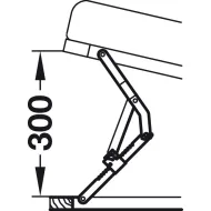 Scissor jack, in 18 stages, raising height up to 300mm