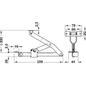 Scissor jack, in 18 stages, raising height up to 300mm