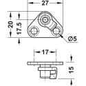 Screw-on bracket, For Maxi flap fittings, Duo standard/forte flap fittings and for lid Maxi Up