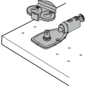 Soft-closing mechanism, For Maxi stay flap fitting
