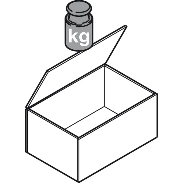 Lid stay, Maxi up, for lids made of wood or with aluminium frame