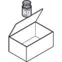 Lid stay, Maxi up, for lids made of wood or with aluminium frame