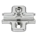 Cruciform mounting plate, Häfele Duomatic A, steel, with chipboard screws, edge distance 37mm