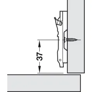 Plokštelė clip H0mm, lankstui 35°