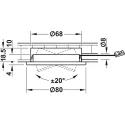 Recess mounted light, LED 1154 12V drill hole Ø68mm plastic
