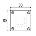 Fixing plate central P-K45 80x80mm
