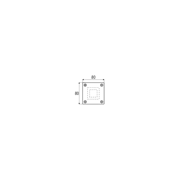 Fixing plate central P-K45 80x80mm