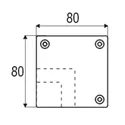 Fixing plate corner P-K45 80x80mm