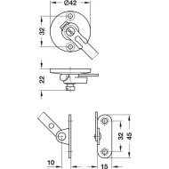Flap stay with braking mechanism, for wooden flaps, adjustable braking effect