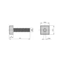 Adjustable feet M8 Ø20mm CUBE black 2 pcs