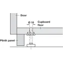 Adjusting screw, M8 thread, rigid, with T-nut