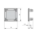 Dangtelis 18x18mm, atraminis CUBE juoda (2 vnt.)