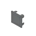Dangtelis 18x18mm, atraminis CUBE juoda (2 vnt.)