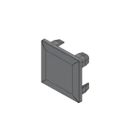 Dangtelis 18x18mm, atraminis CUBE juoda (2 vnt.)