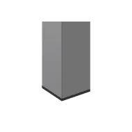 End cap 18x18mm supporting CUBE black 2 pcs