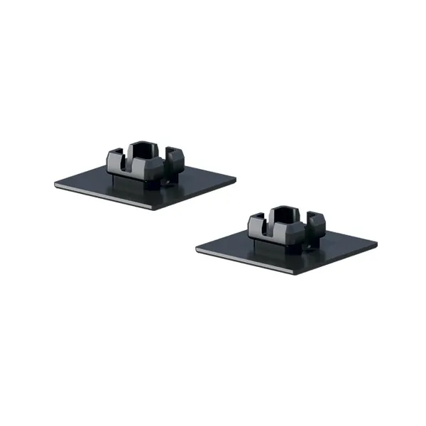 End cap 18x18mm cover CUBE black 2 pcs