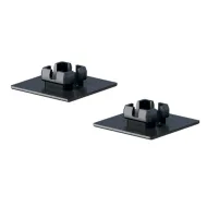 Dangtelis 18x18mm, uždengimo CUBE juoda (2 vnt.)