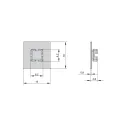 End cap 18x18mm cover CUBE black 2 pcs
