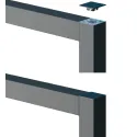 End cap 18x18mm cover CUBE black 2 pcs