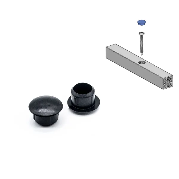 Dangtelis Ø10mm, juoda (2 vnt.)