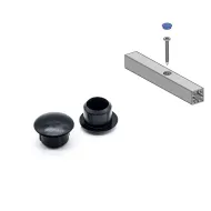 End cap Ø10mm black 2 pcs
