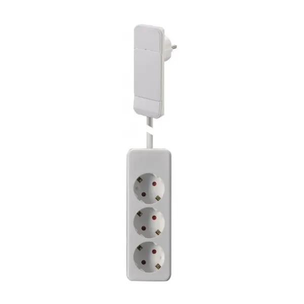 Kištukas SMARTPLUG su ilgintuvu, 3xCEE7/3, baltas, laidas L1600mm,