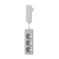 Kištukas SMARTPLUG su ilgintuvu, 3xCEE7/3, baltas, laidas L1600mm,