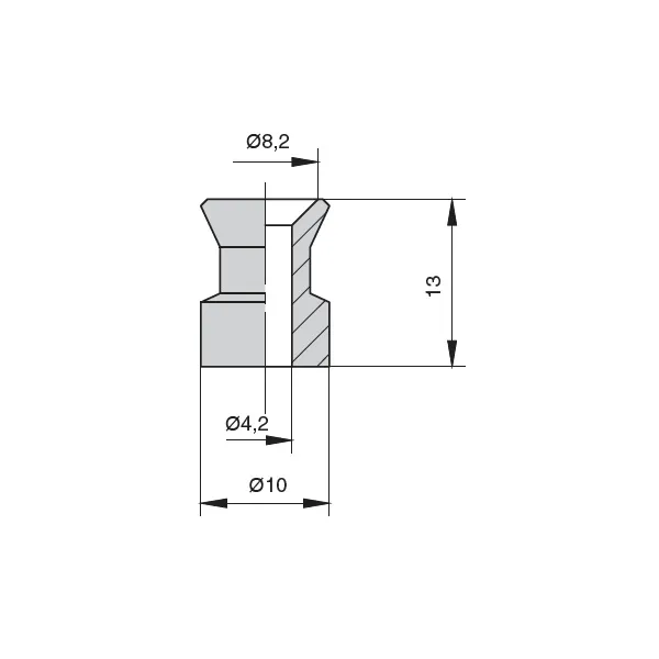 Sleeve for screw fixing panels from below CUBE 2 pcs