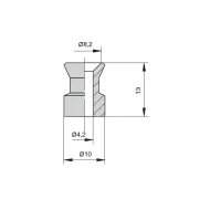 Įvorė plokštės prisukimui iš apačios CUBE (2 vnt.)