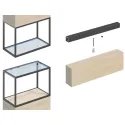 Įvorė plokštės prisukimui iš apačios CUBE (2 vnt.)