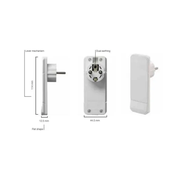Smart Plug German outlet black L1.6m German plug S2:3way TSD