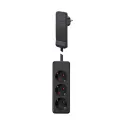 Smart Plug German outlet black L1.6m German plug S2:3way TSD