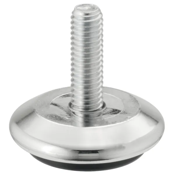 Adjusting screw, round, for glide inserts, rigid