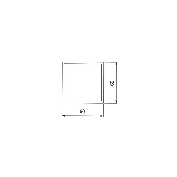 Profilis vertikalus L3850mm, 60x60mm