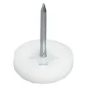 Furniture glide, height 5mm, plastic, for knocking in, white