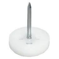 Furniture glide, height 5mm, plastic, for knocking in, white